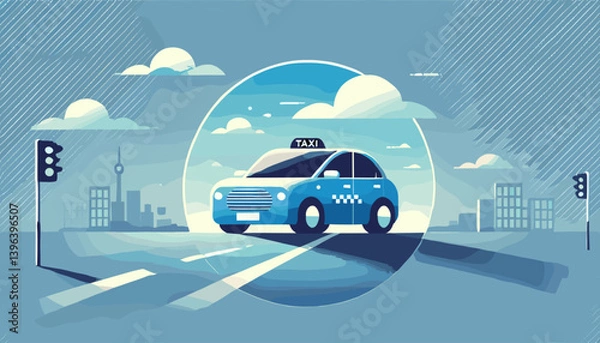 Fototapeta Vector illustration of transportation.