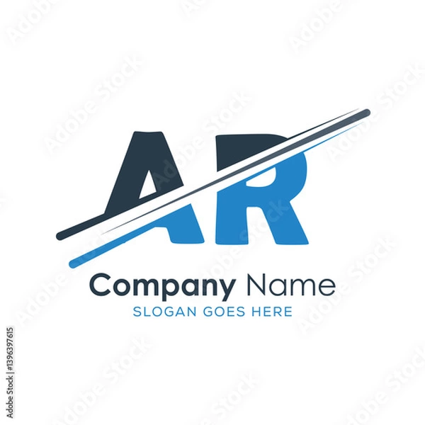 Fototapeta initial monogram logo with letter style design