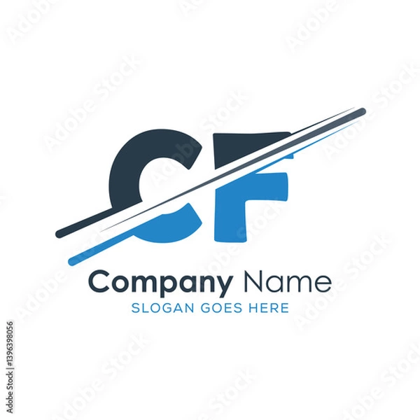 Fototapeta initial monogram logo with letter style design