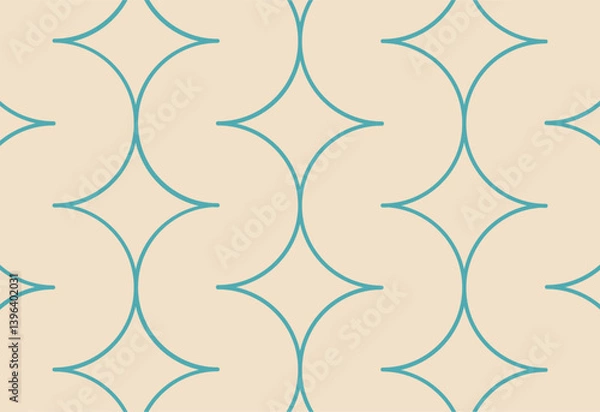 Obraz Seamless geometric pattern. Vector illustration in light blue colors.