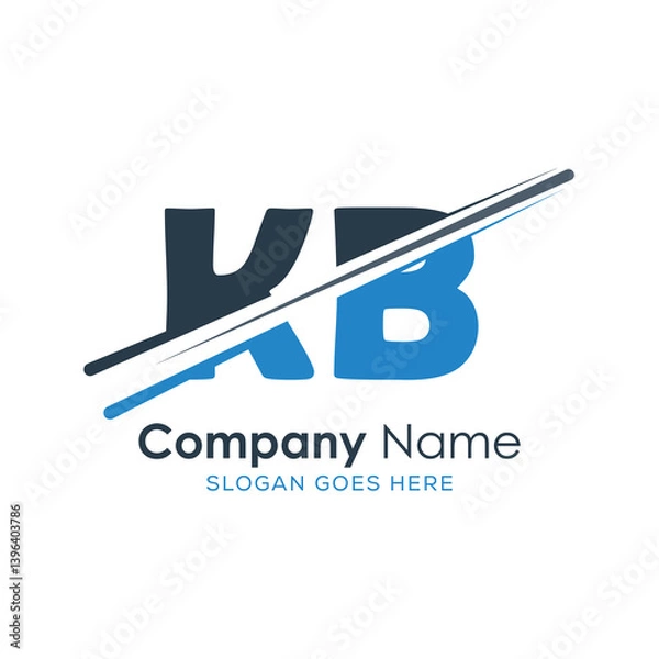 Fototapeta initial monogram logo with letter style design