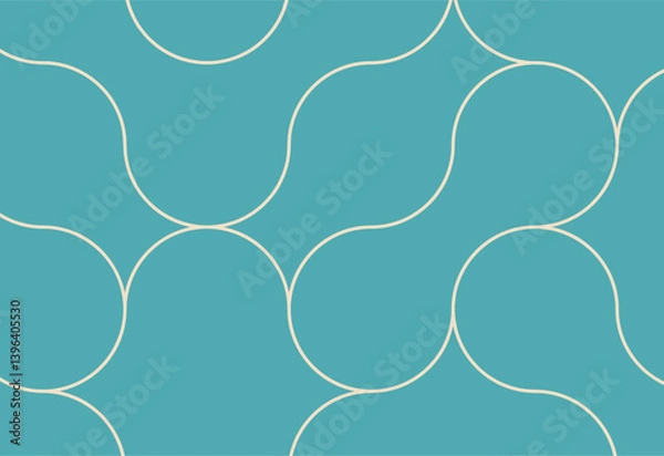 Fototapeta Seamless pattern with abstract wavy lines. Vector illustration.