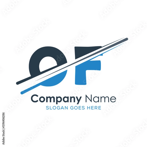 Fototapeta initial monogram logo with letter style design