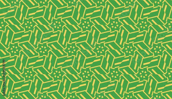 Obraz Vector illustration. For your business, presentation, fashion print. Pattern with abstract illusion triangles. Light green color.