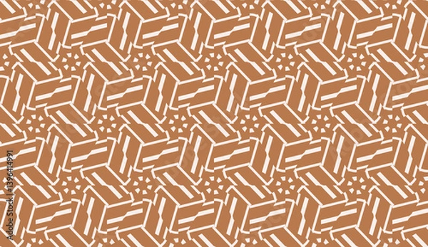 Obraz Pattern with abstract illusion triangles. Vector Seamless illustration. For your business, presentation, fashion print.