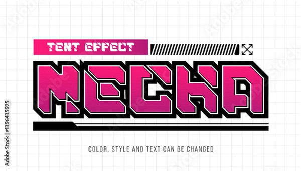 Obraz Editable Bold Mecha Text Effect in Futuristic Style