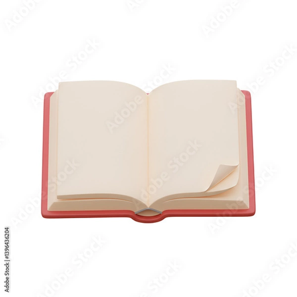 Fototapeta open book isolated on white background