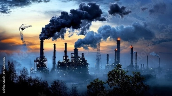 Fototapeta Understanding the Link Between Air Pollution and Climate Change