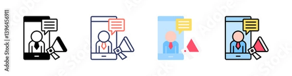 Fototapeta Marketing Multi Style Icon Set Vector 