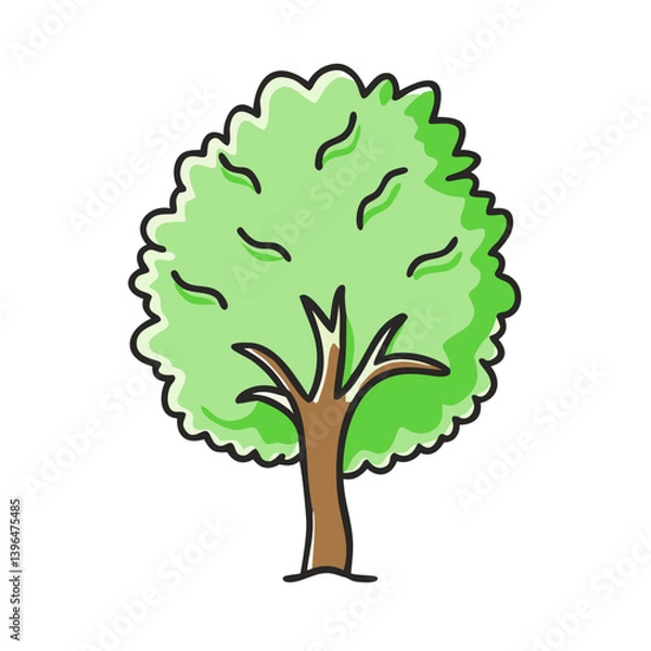 Fototapeta hornbeam tree icon, hornbeam tree vector illustration-simple illustration of hornbeam tree, perfect for hornbeam tree logos and icons
