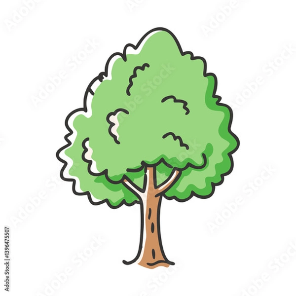 Fototapeta hornbeam tree icon, hornbeam tree vector illustration-simple illustration of hornbeam tree, perfect for hornbeam tree logos and icons