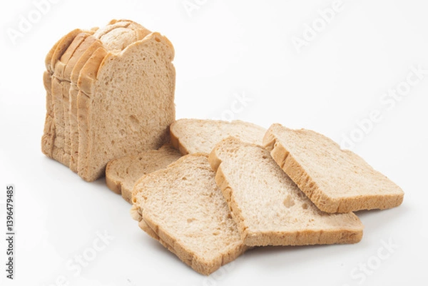Obraz A staple bread made by mixing yeast into flour, kneading it, and baking it.