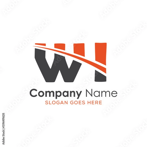 Fototapeta initial monogram logo with letter style design