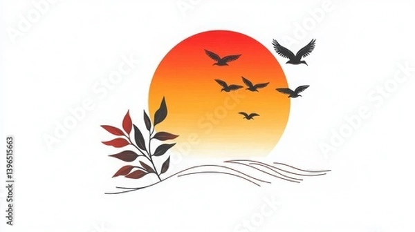 Fototapeta Create a collage of thankful moments representing World Gratitude Day, with bright vibrant colors isolated on white