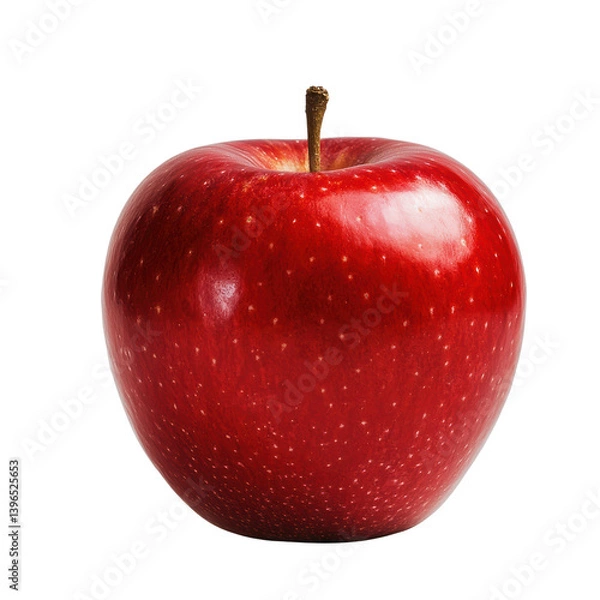 Obraz A vibrant ripe red apple with a shiny surface