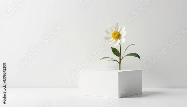 Fototapeta Isolated pristine white surface, ideal for product display, spotless, surface, pristine