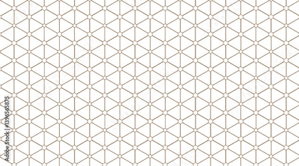 Obraz Geometric pattern design | Texture background with hexagonal, triangle, circular shape and light effect | Abstract line background with premium brown colour