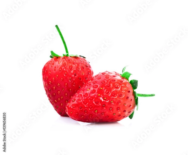 Fototapeta Strawberrys isolate on white backgorund
