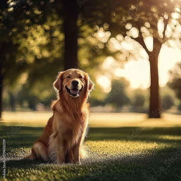 Obraz Cachorro no jardim.