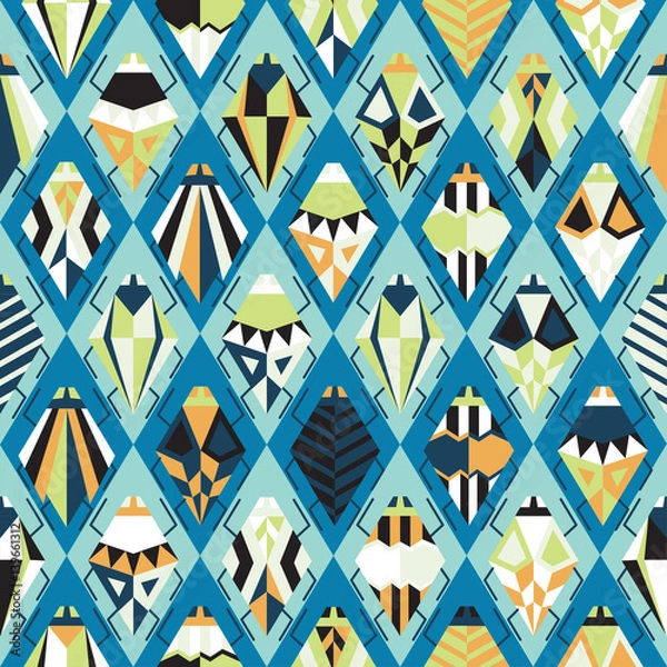 Obraz Seamless pattern with different bugs