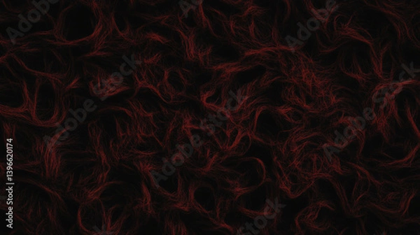 Obraz Dark red abstract texture with flowing strands creating sense of depth and movement
