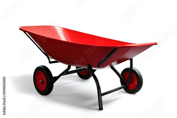Obraz Red Wheelbarrow: Sturdy, Durable Cart