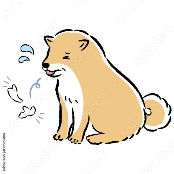 Obraz シニア犬の歯が抜けるイラスト