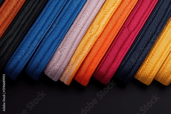 Fototapeta Vibrant Paracord Background with Multiple Colors