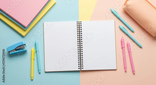 Fototapeta notebook and pen