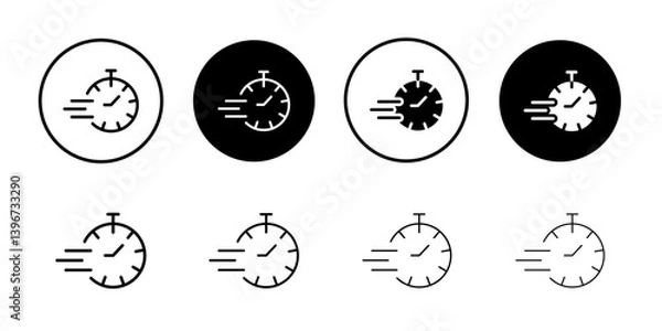 Obraz Fast time icon Logo symbol sign set