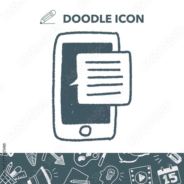 Obraz doodle phone speech