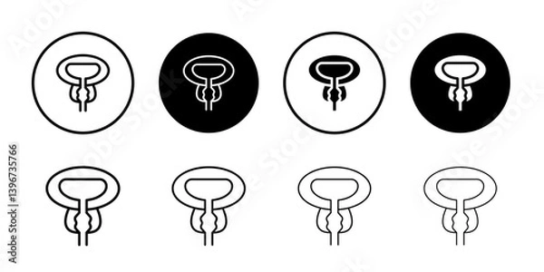 Obraz Prostate icon Logo symbol sign set