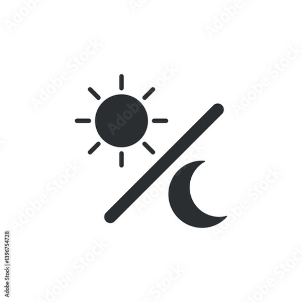 Obraz Simple sun and moon icon design illustration vector.