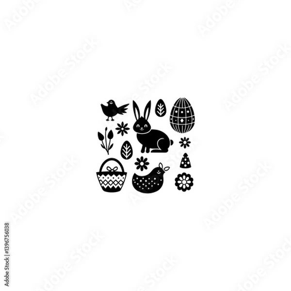 Obraz rabbit silhouette