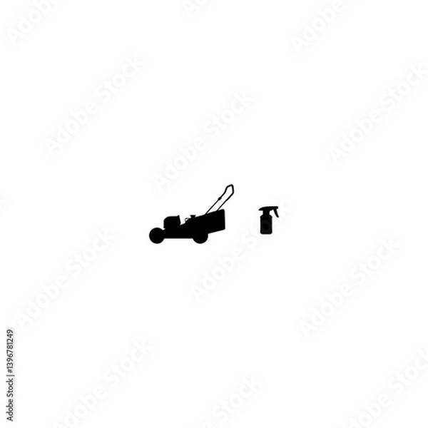 Obraz spray bottle silhouette vector illustration on white background 