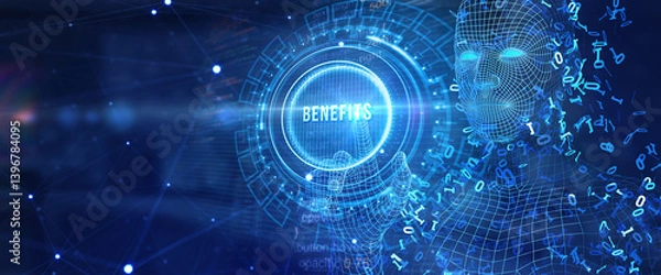 Fototapeta Employee benefits help to get the best human resources. Business concept. 3d illustration