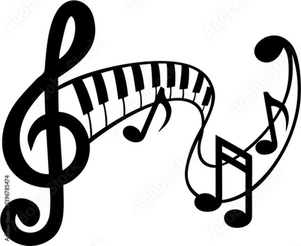 Fototapeta Musical Notes Wall Art