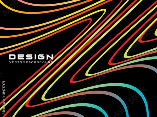 Fototapeta Abstract colorful Line Pattern background, digital technology template, obtical line pattern.