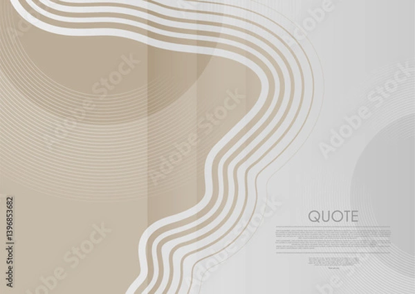 Fototapeta Grey and brown abstract minimal elegant background. Vector graphic design