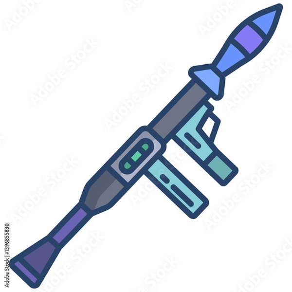 Obraz Linear color rocket launcher icon
