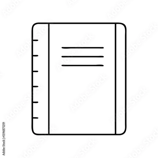 Fototapeta plainnotebook icon, plainnotebook line art - simple line art of plainnotebook, perfect for plainnotebook logos and icons