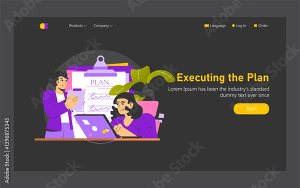 Fototapeta Decision Making. Flat Vector Illustration