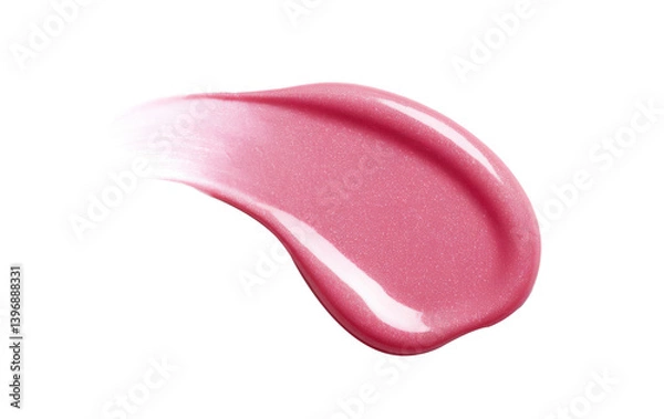 Obraz pink lip gloss smear on white background