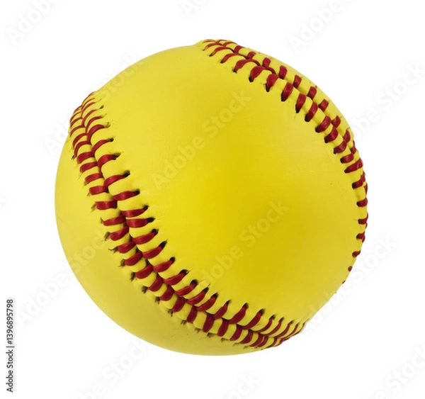 Obraz yellow softball isolated on white background