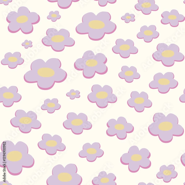 Fototapeta seamless pattern with flowers