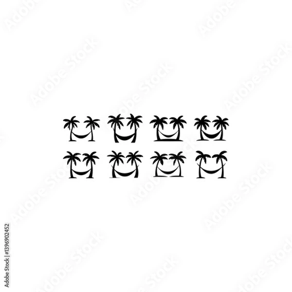 Obraz Vector Plam tree design, plam tree silhouette 