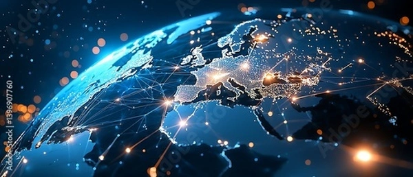Obraz Global Network Map (2)