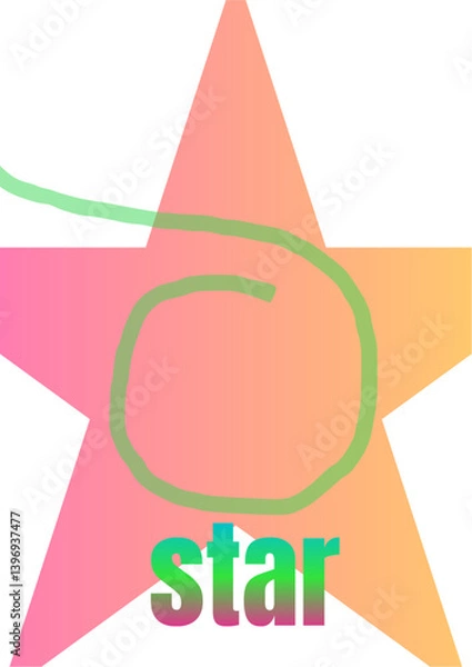 Obraz gradient star