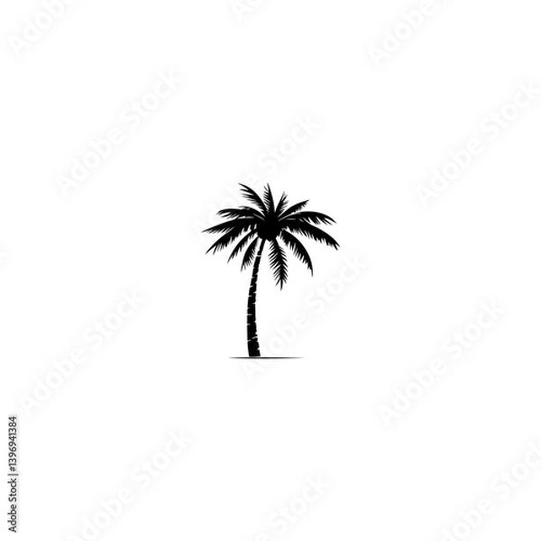 Obraz Tropical beach scene with hammock and palm trees 