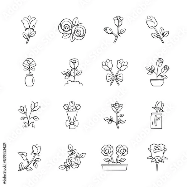 Obraz Get this beautifully designed hand drawn collection of roses